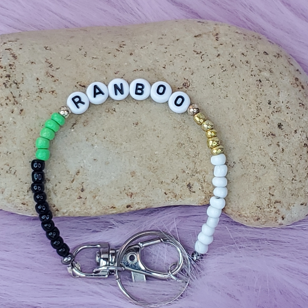 Keychain/bracelet beaded bracelet ranboo